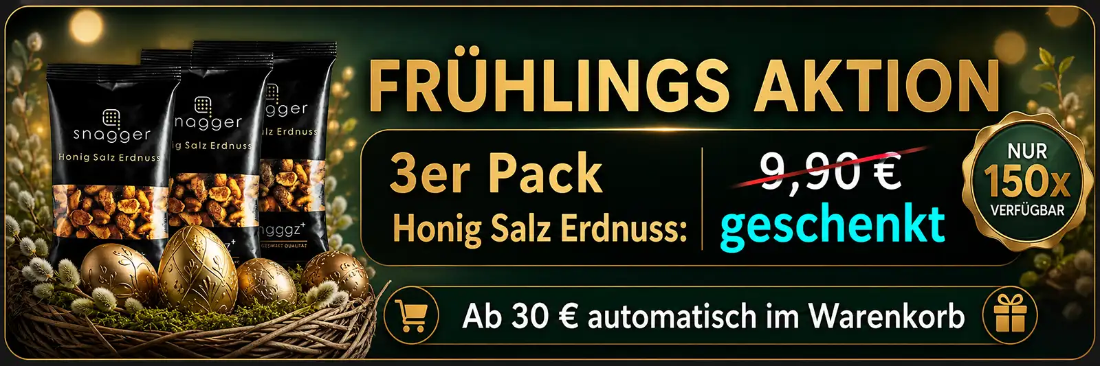 Frühlingsaktion – 3x Honig Salz Erdnuss gratis ab 30€