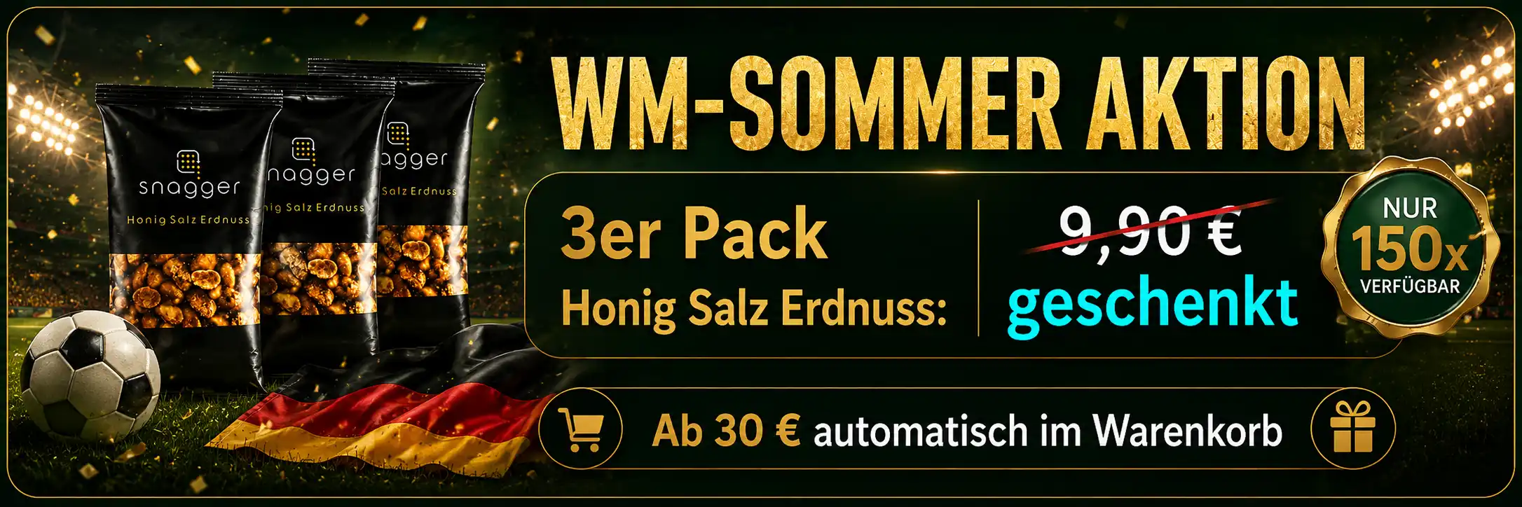 WM-Sommer Aktion – 3x Honig Salz Erdnuss gratis ab 30€