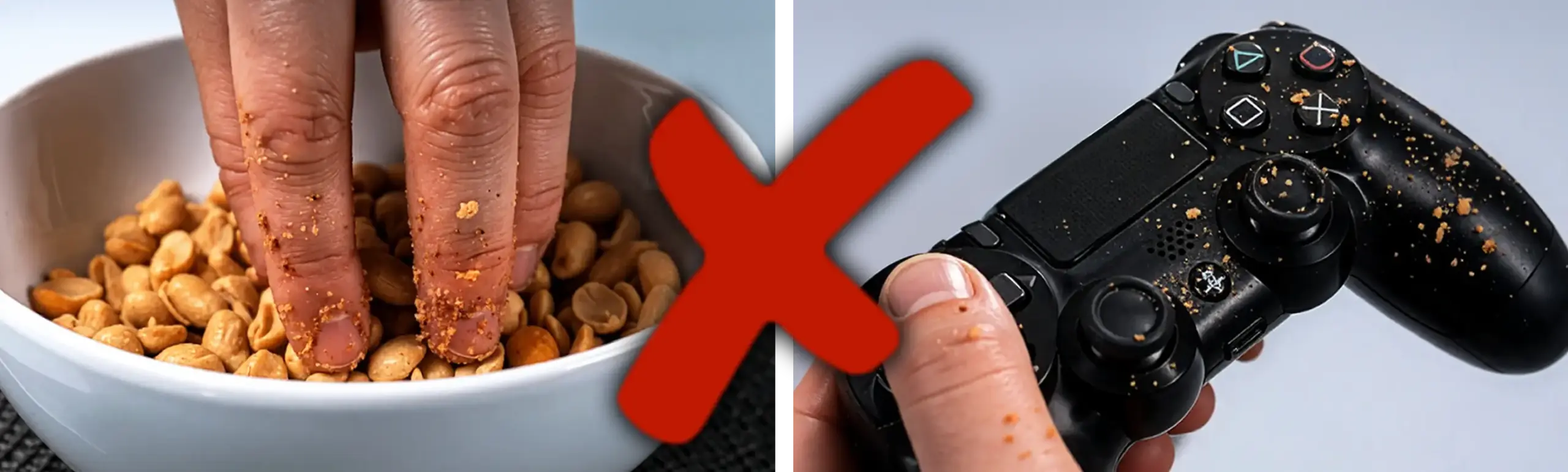 Verschmierte Finger und Controller ohne SNAGGER