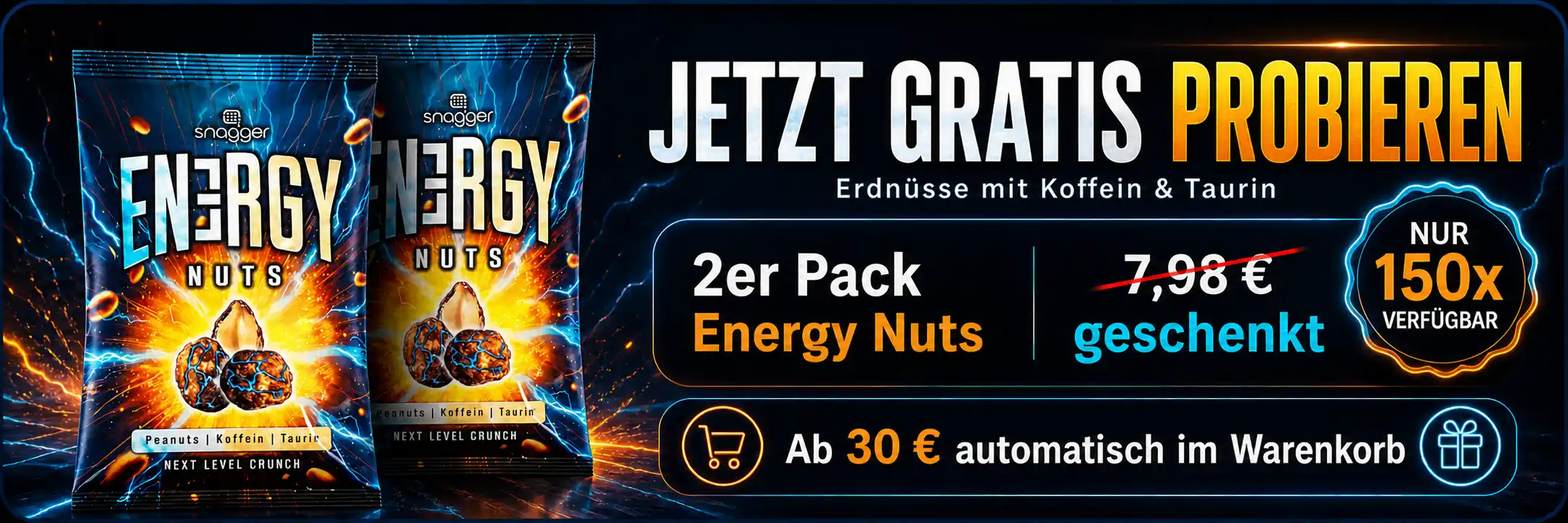 Energy Nuts – Erdnüsse mit Koffein und Taurin gratis ab 30 € Bestellwert